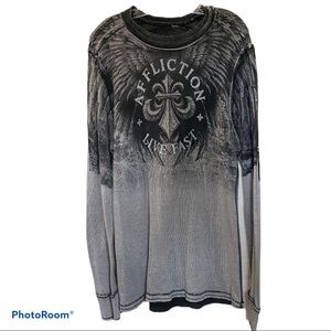 Men’s long sleeve reversible Affliction Sh…